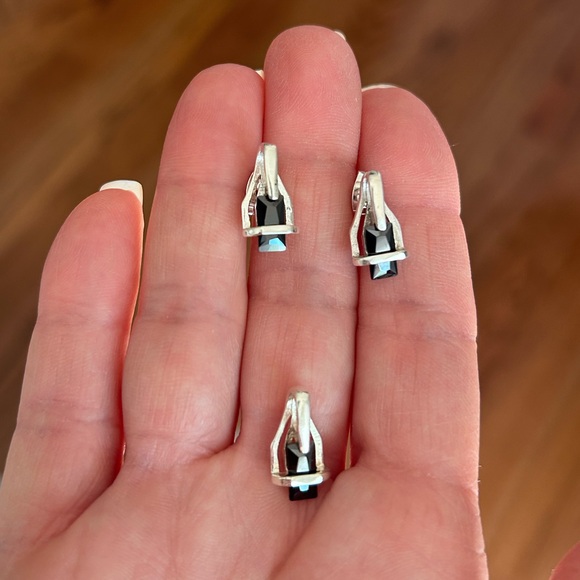 Sterling Silver Earrings & Charm - Picture 4 of 4